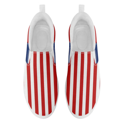 Personalized America Flag Sneakers, Custom Patriotic Slip On Shoes, Pride Unisex Canvas Shoes by PatriotiCustom