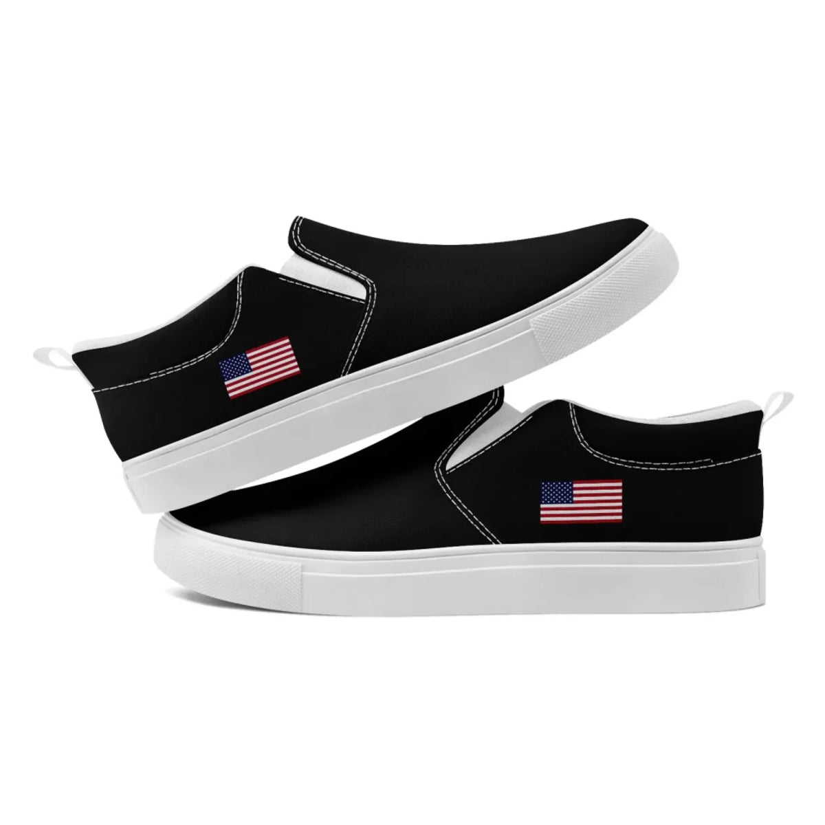Personalized Patriotic Sneakers, Custom America Flag Shoes, Canvas Slip On Shoes by PatriotiCustom