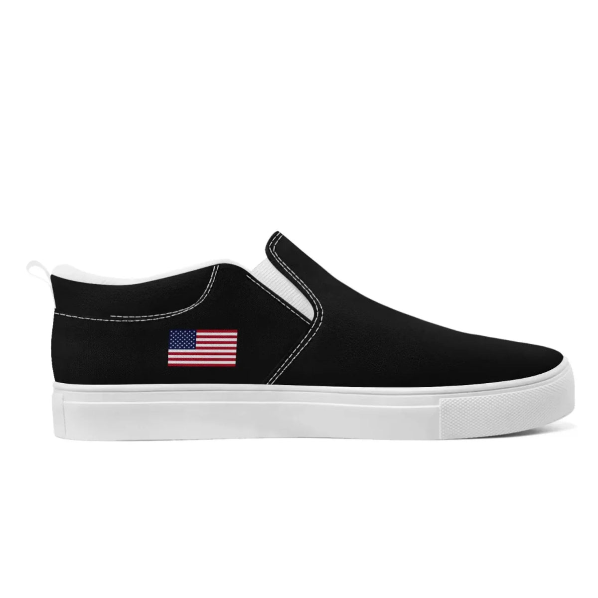 Personalized Patriotic Sneakers, Custom America Flag Shoes, Canvas Slip On Shoes by PatriotiCustom
