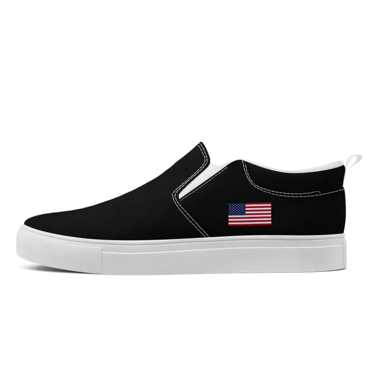 Personalized Patriotic Sneakers, Custom America Flag Shoes, Canvas Slip On Shoes by PatriotiCustom