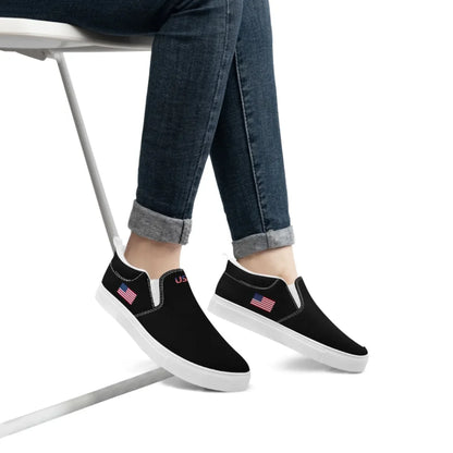 Personalized Patriotic Sneakers, Custom America Flag Shoes, Canvas Slip On Shoes by PatriotiCustom