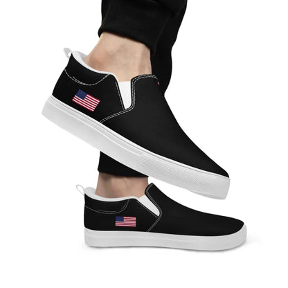 Personalized Patriotic Sneakers, Custom America Flag Shoes, Canvas Slip On Shoes by PatriotiCustom