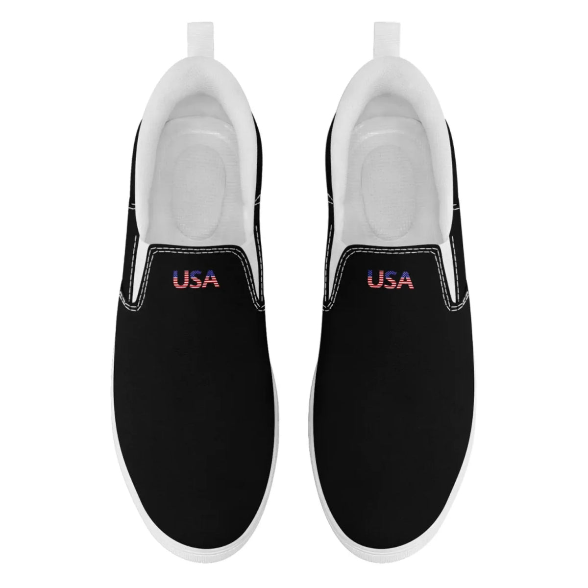 Personalized Patriotic Sneakers, Custom America Flag Shoes, Canvas Slip On Shoes by PatriotiCustom