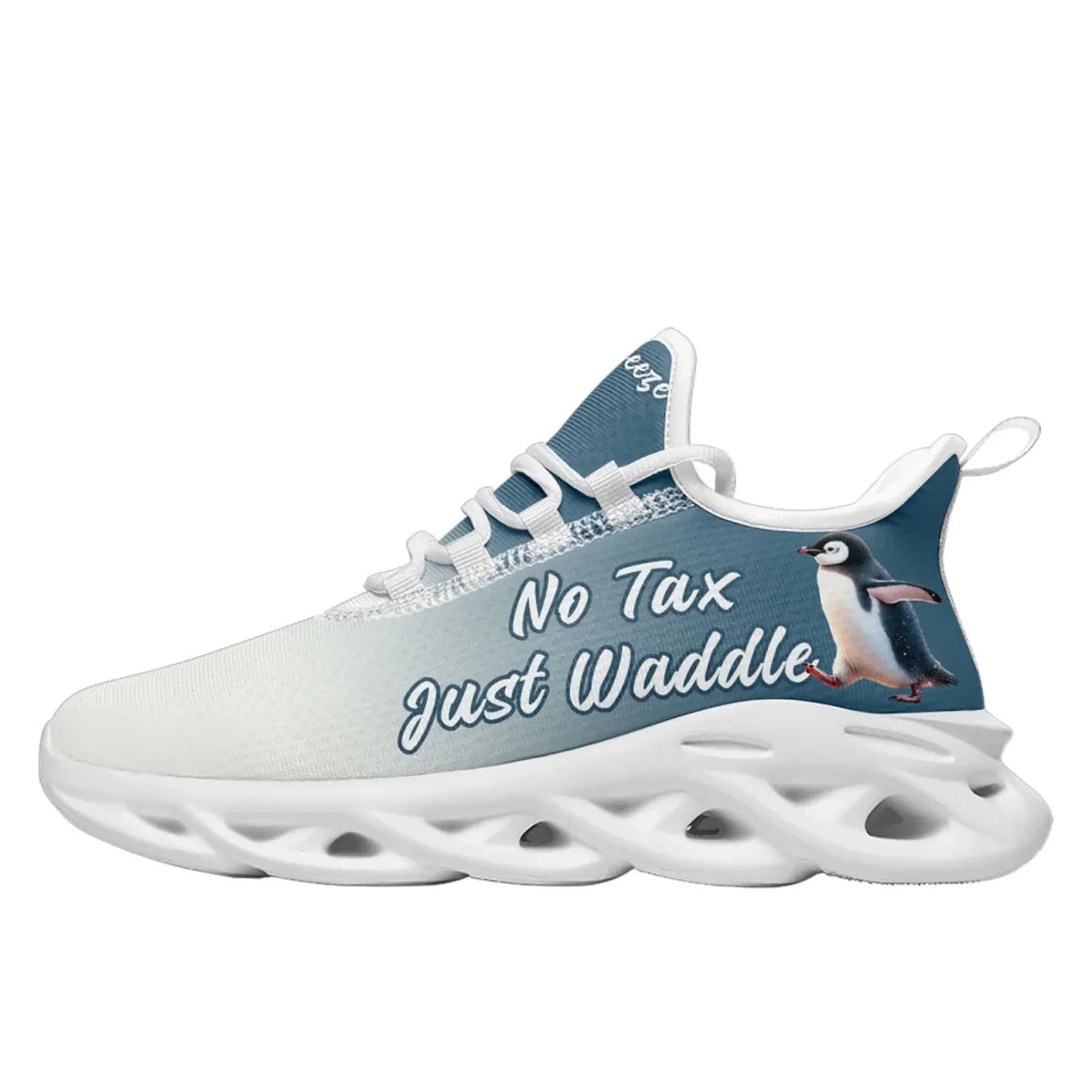 Personalized Tax Penguin Sneakers, Custom Tax Freeze Shoes, Breathable Unisex Shoes by PatriotiCustom