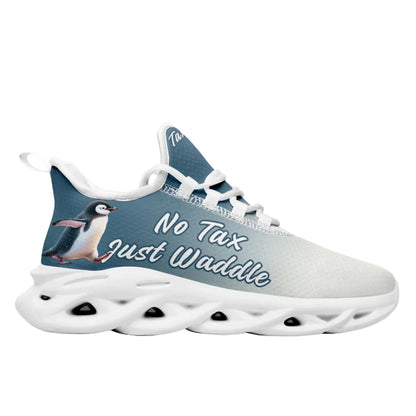 Personalized Tax Penguin Sneakers, Custom Tax Freeze Shoes, Breathable Unisex Shoes by PatriotiCustom