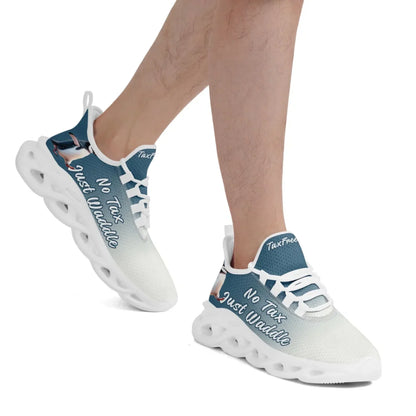 Personalized Tax Penguin Sneakers, Custom Tax Freeze Shoes, Breathable Unisex Shoes by PatriotiCustom