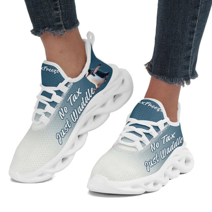 Personalized Tax Penguin Sneakers, Custom Tax Freeze Shoes, Breathable Unisex Shoes by PatriotiCustom