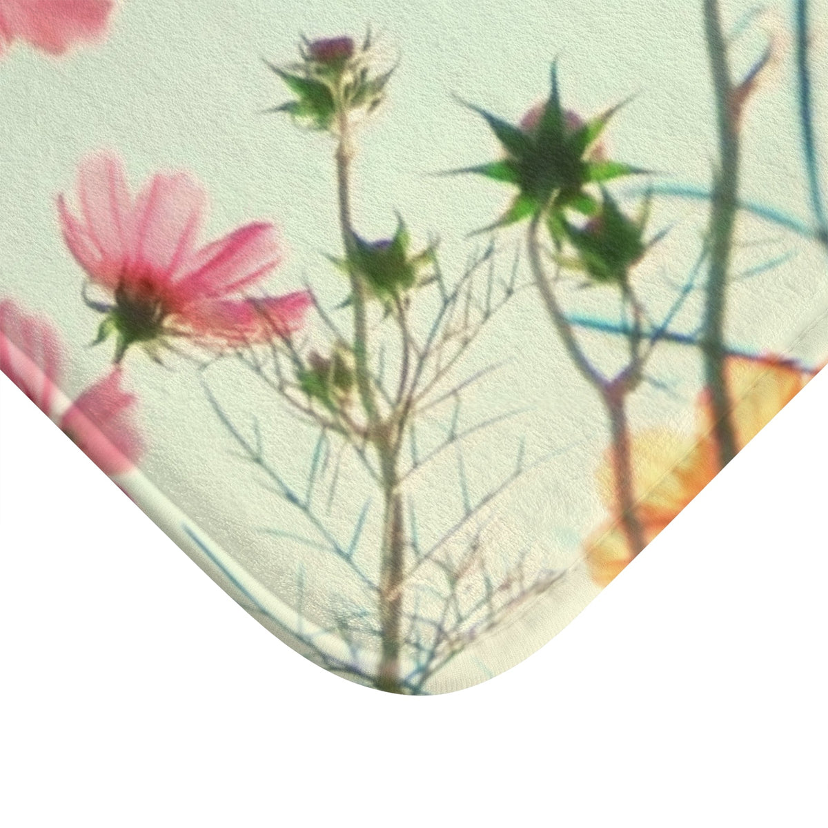 Flowers In The Field Bath Mat by Yellow Pandora