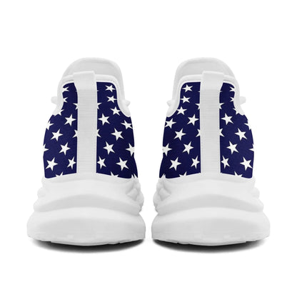 Personalized America Flag Sneakers, Custom Breathable Gym Shoes, Patriotic and Pride Walking Shoes by PatriotiCustom