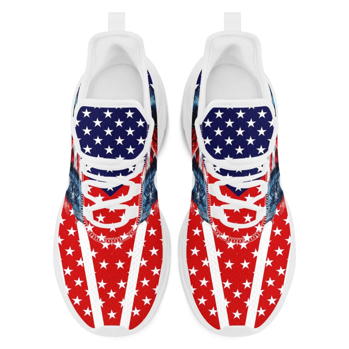 Personalized America Flag Sneakers, Custom Breathable Gym Shoes, Patriotic and Pride Walking Shoes by PatriotiCustom