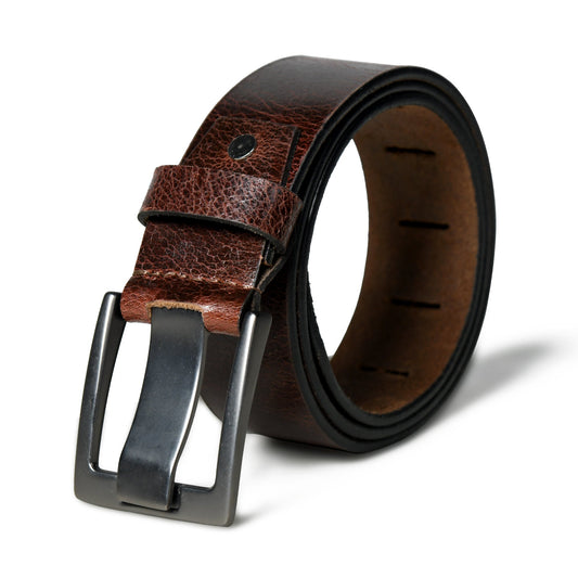 Timberline Dark Brown Leather Belt by Classy Leather Bags