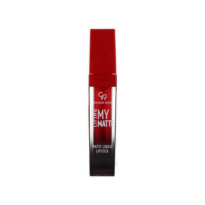 Golden Rose Matte Lipstick - Long Lasting Liquid Lip Color for Vibrant Look by Beauty Care Bag