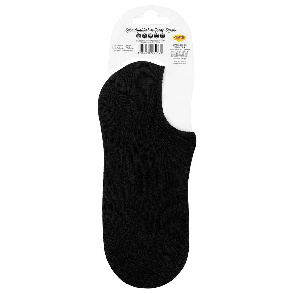 Eklips Black Athletic No-Show Socks - 1 Pair by Beauty Care Bag