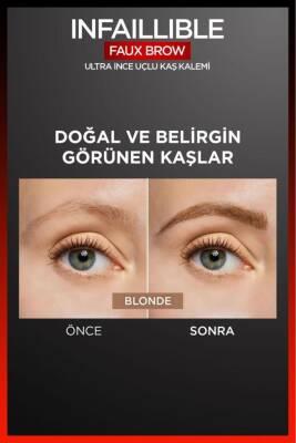 L'Oreal Paris Infaillible Faux Brow: Ultra-Fine Blonde Eyebrow Pencil for Natural, Long-Lasting Definition | Precise Brow Filler & Definer by Beauty Care Bag