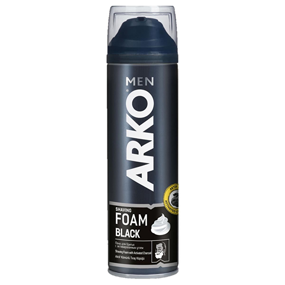 Arko Men Black Gel activated charcoal shaving gel, 200ml