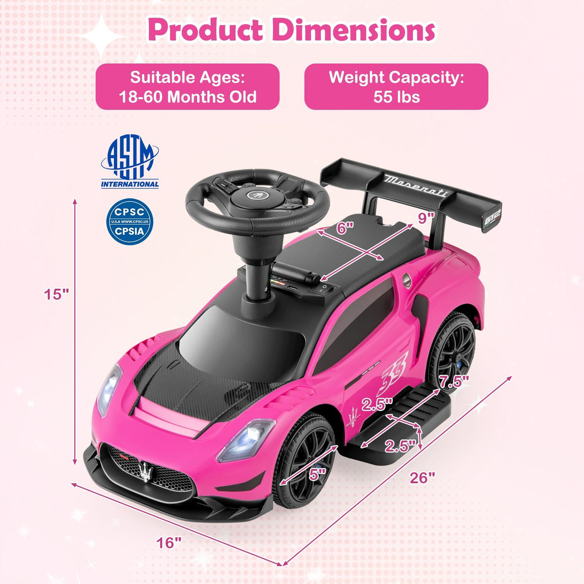 6V Maserati licensed kids ride-on car by GBruno Store, view 10