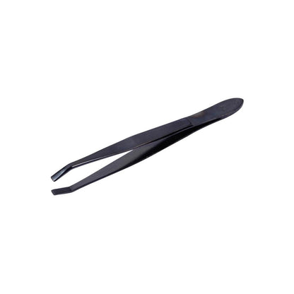 Solingen Black Slant Tweezers for Precise Grooming by Beauty Care Bag