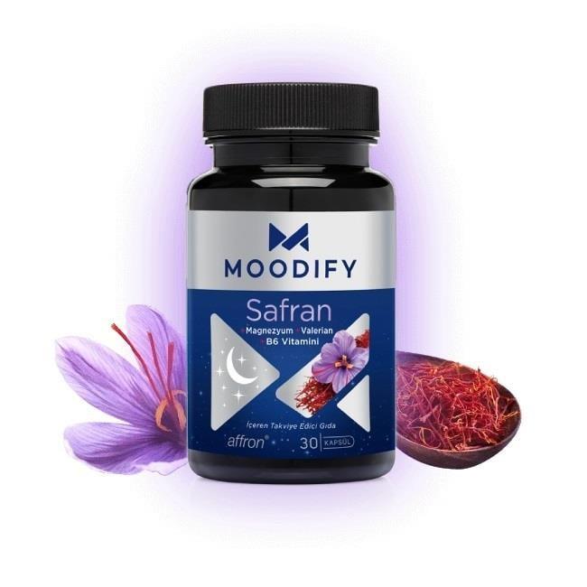Moodify - Safran Extract with 5-HTP, Valerian, Vitamin B6 - 30 Capsules by Beauty Care Bag