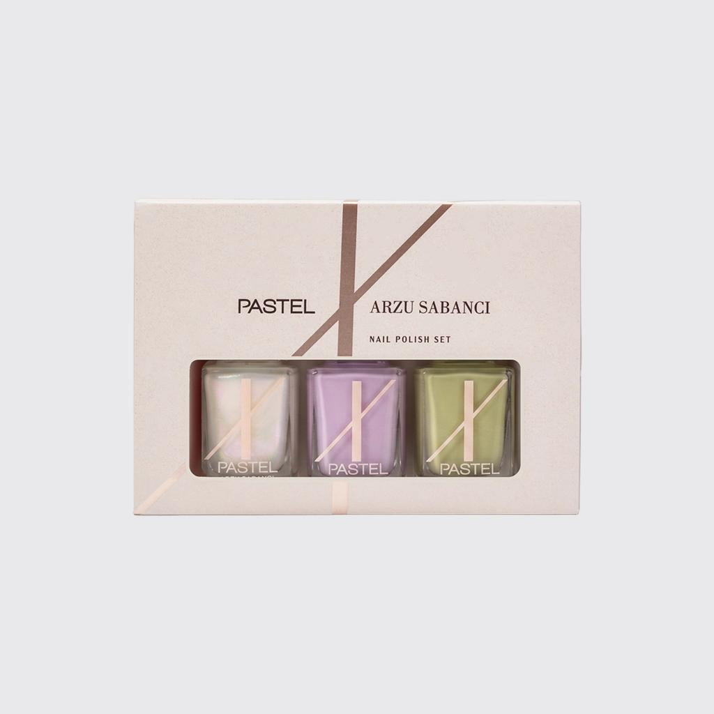 Pastel x Arzu Sabanci Summer Colors Glossy Nail Polish Set 3x13ml by Beauty Care Bag