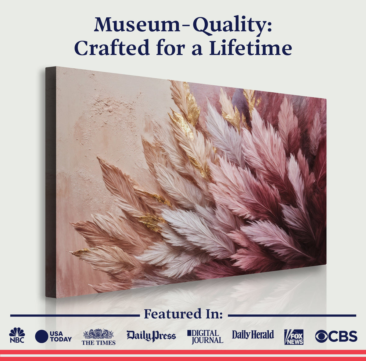 Feather Symphony Wall Art by Tailored Canvases