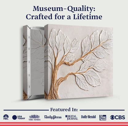 Calm In Ivory Clay Wall Art by Tailored Canvases