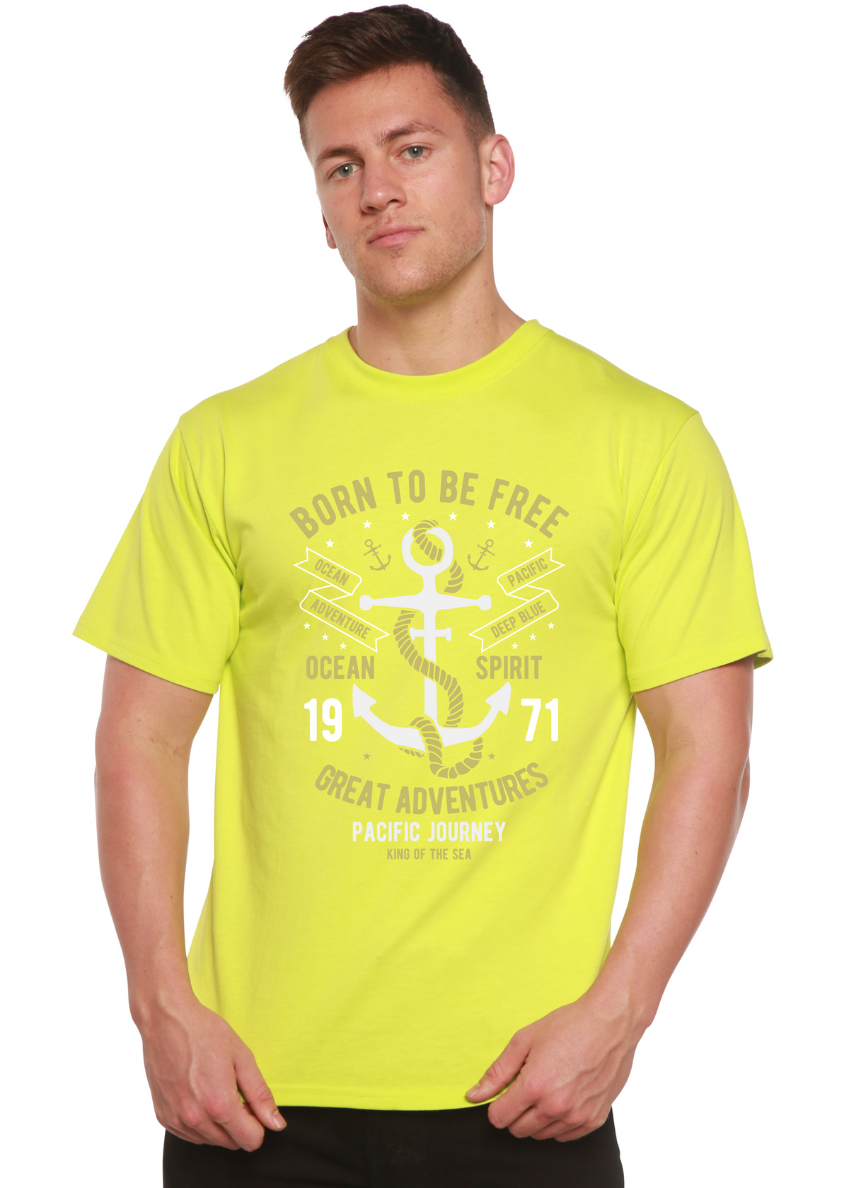 Born to Be Free men's bamboo graphic T-shirt – view 8