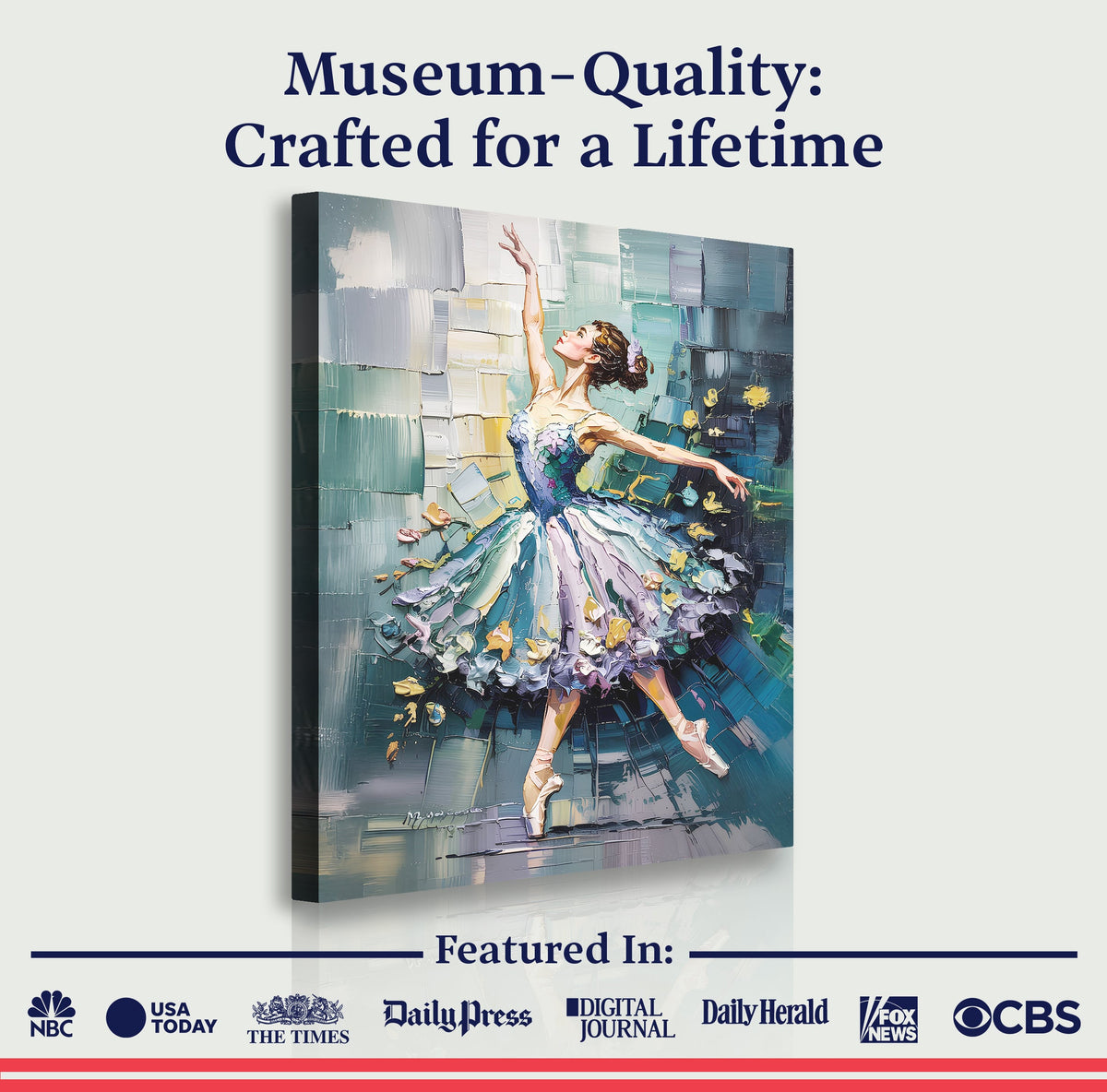 Ballerina Abstract Wall Art by Tailored Canvases