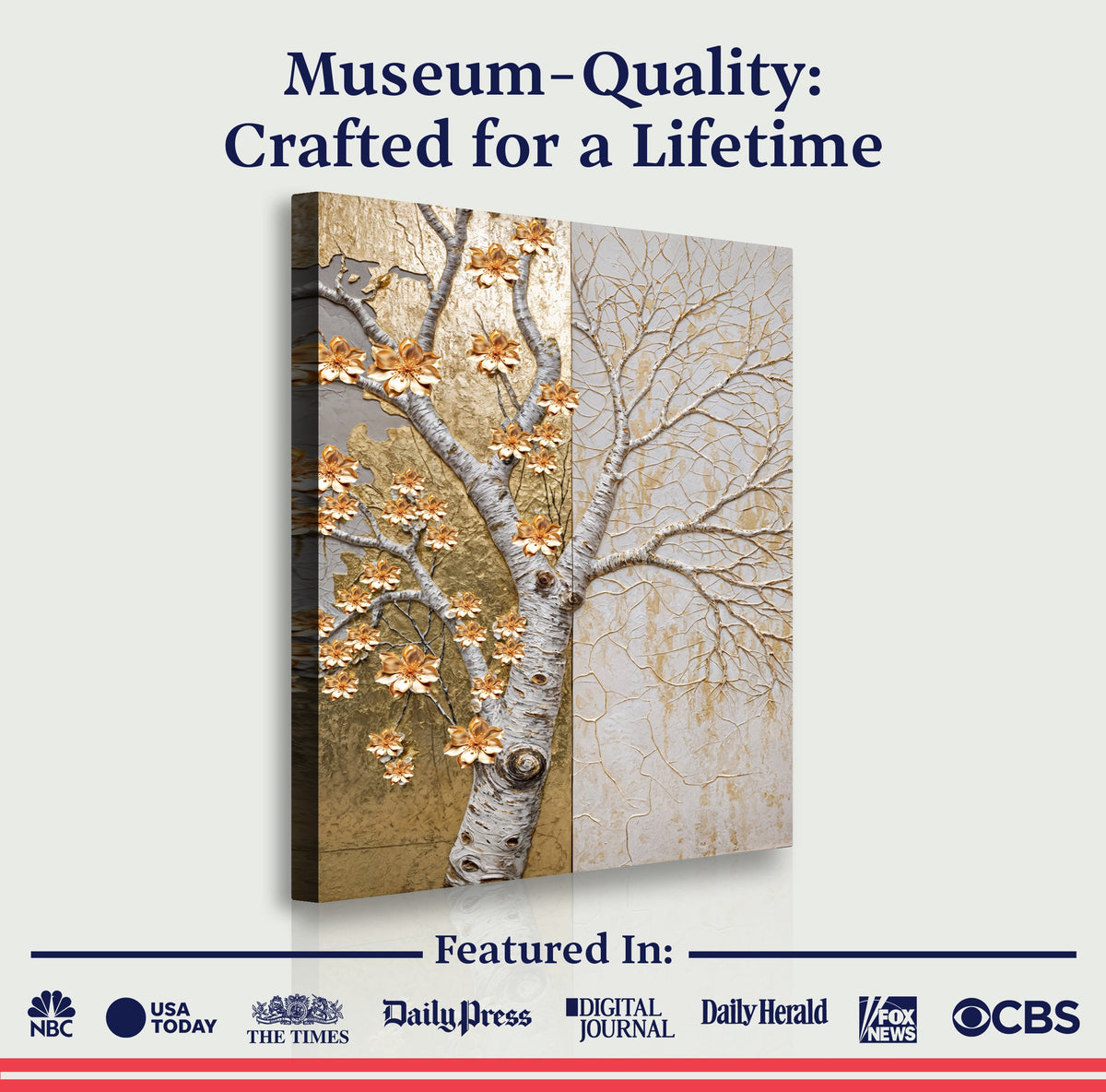 Ivory Seasons Wall Art by Tailored Canvases