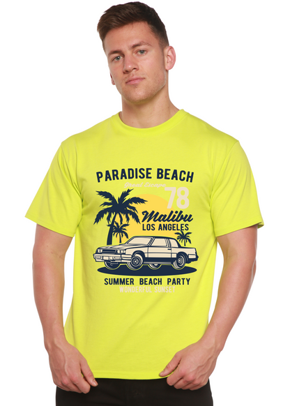 Paradise Beach men's bamboo graphic T-shirt – view 6