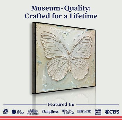 White Butterfly Wall Art by Tailored Canvases