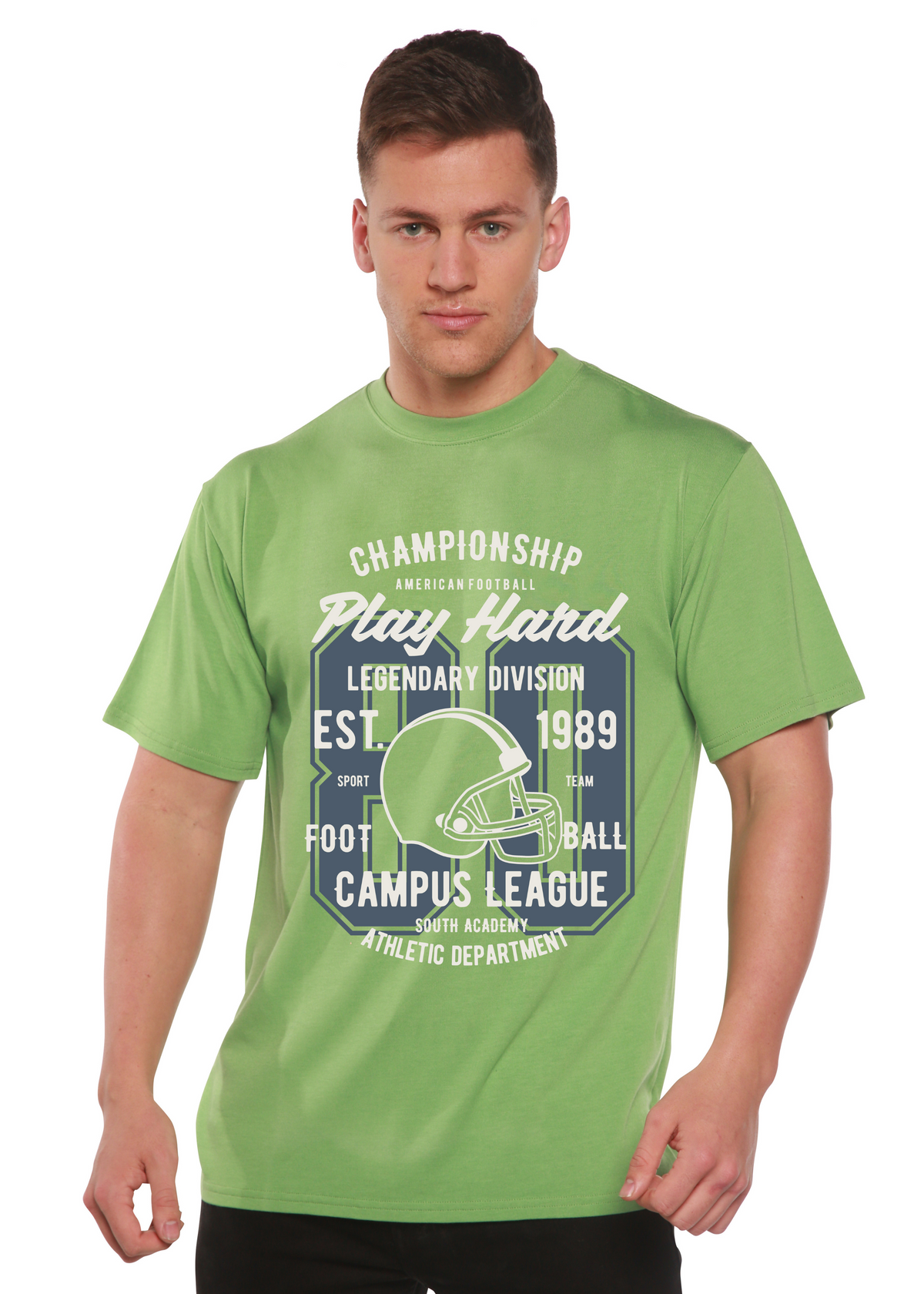 Play Hard men's bamboo graphic T-shirt – view 6