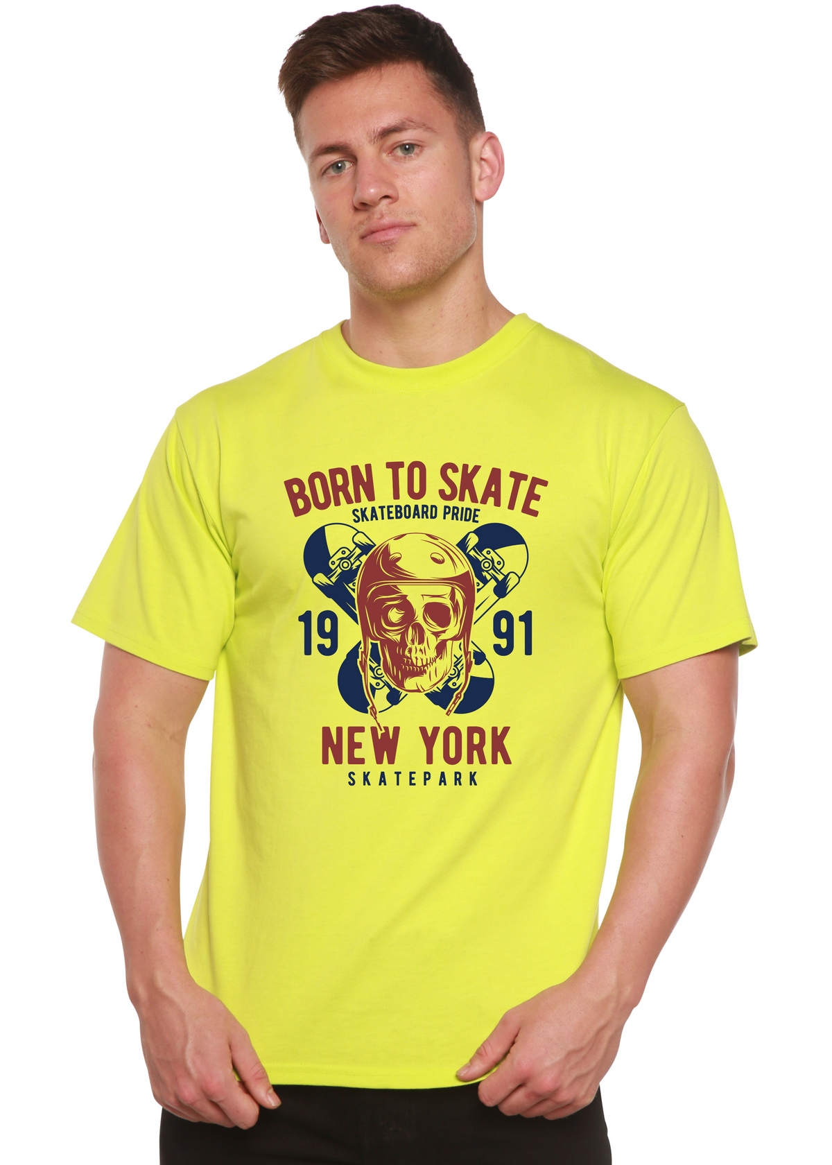 Born to Skate 1991 New York men's bamboo graphic T-shirt – view 4