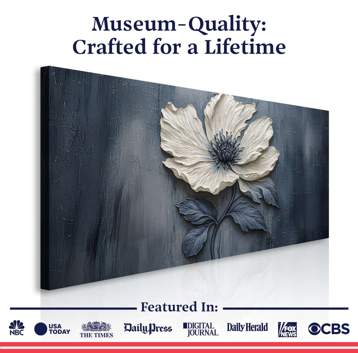 Floral Clay Relief Wall Art by Tailored Canvases