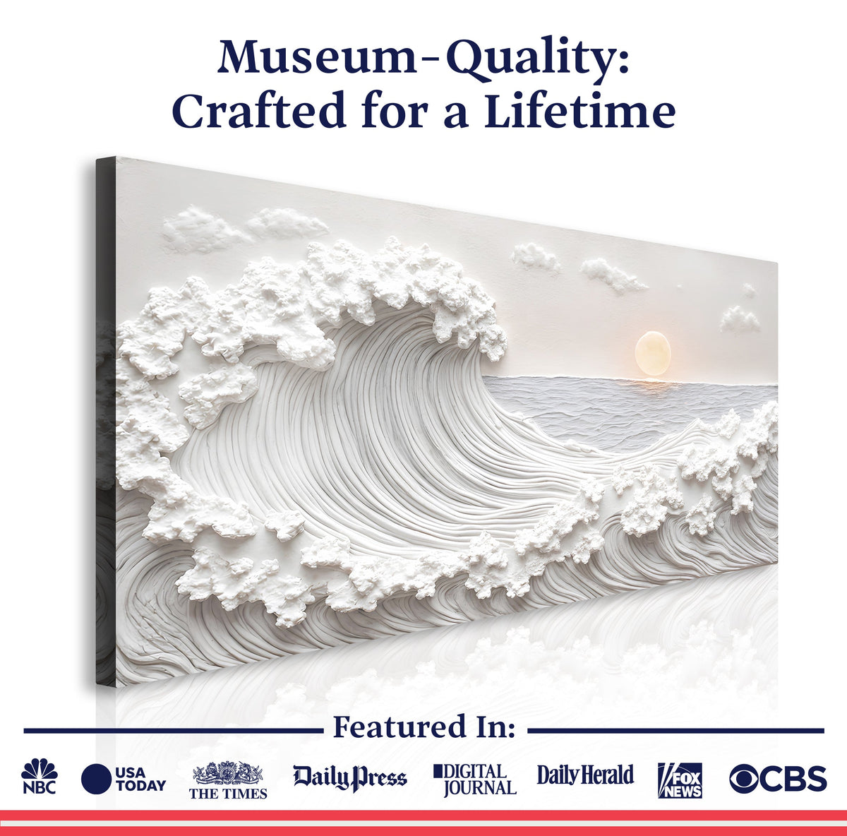 Ocean Waves Abstract Wall Art by Tailored Canvases