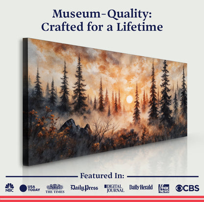 Rustic Forest Sunset Wall Art by Tailored Canvases