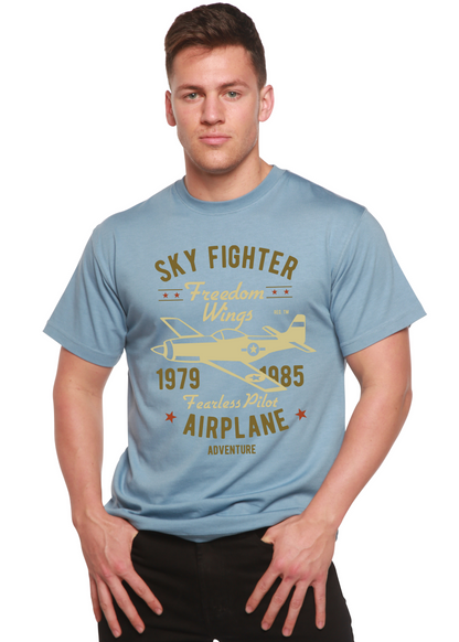 Sky Fighter men's bamboo graphic T-shirt – view 6