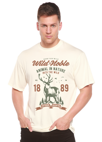 Wild and Noble men's short sleeve graphic T-shirt in bamboo viscose and organic cotton