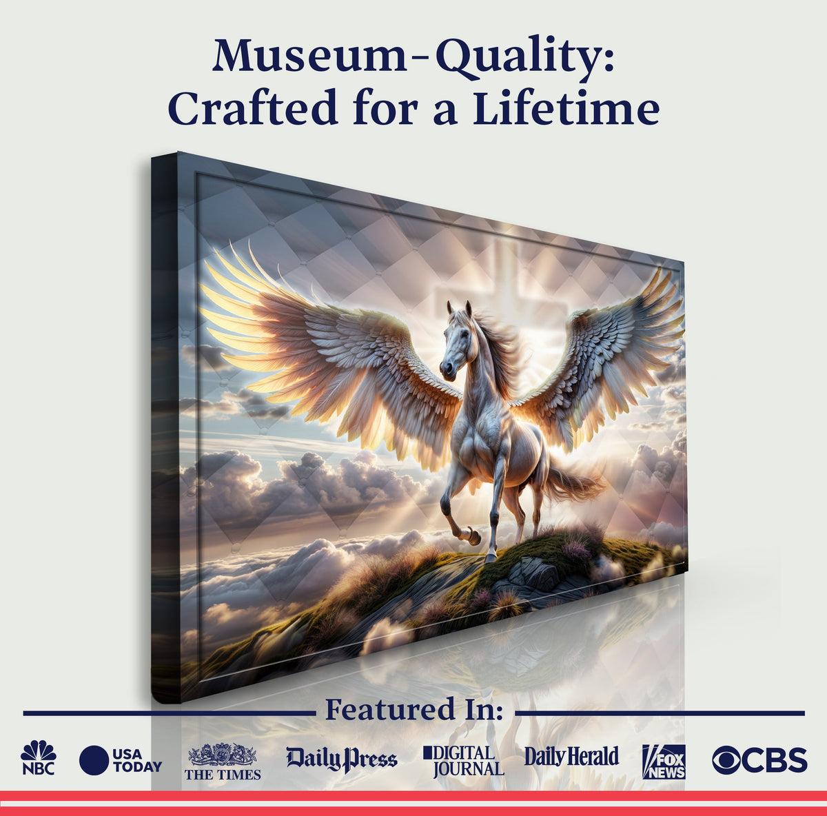 3D Horse Faith Wall Art VI canvas by Tailored Canvases, view 6
