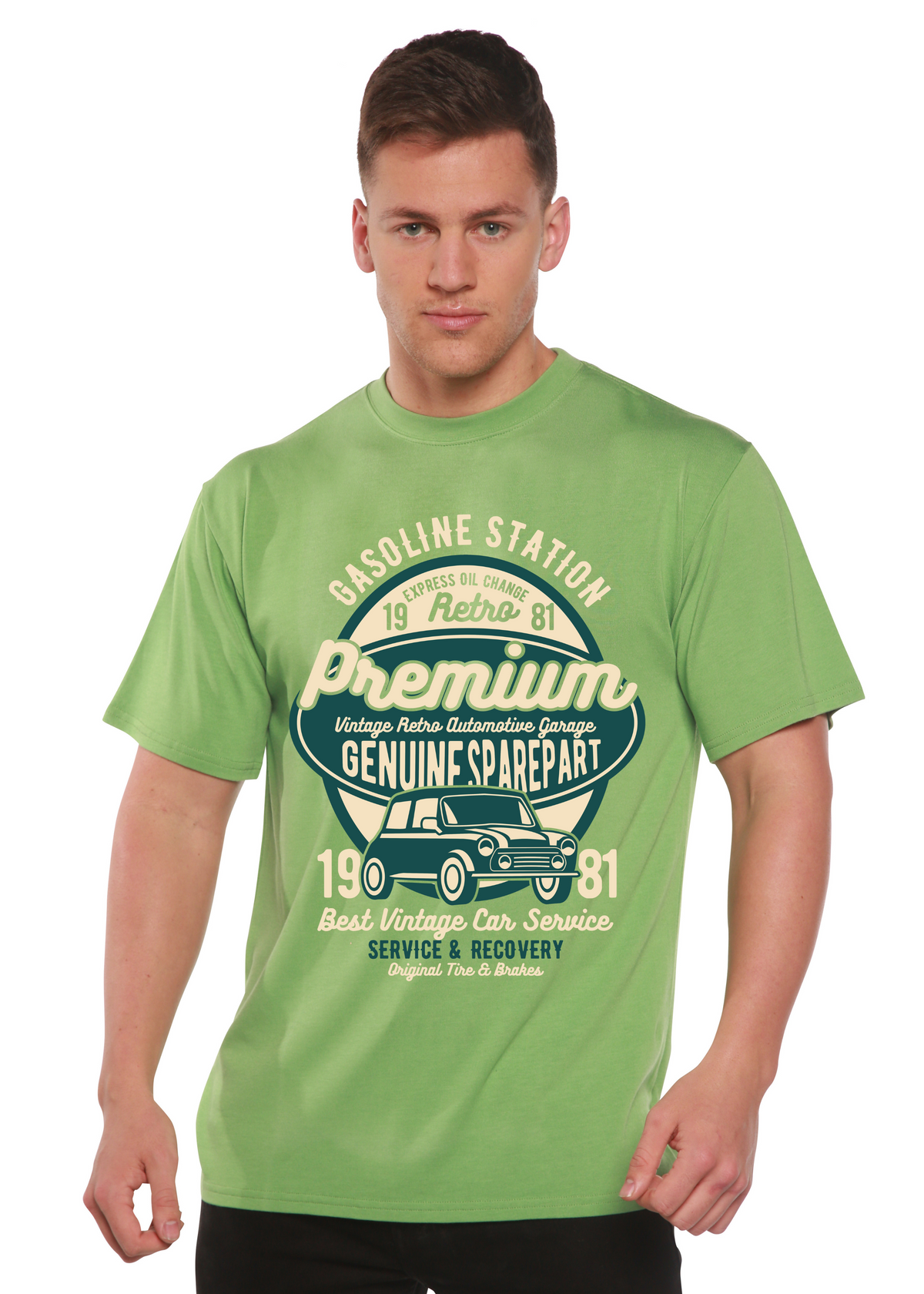 Premium Garage men's bamboo graphic T-shirt – view 6