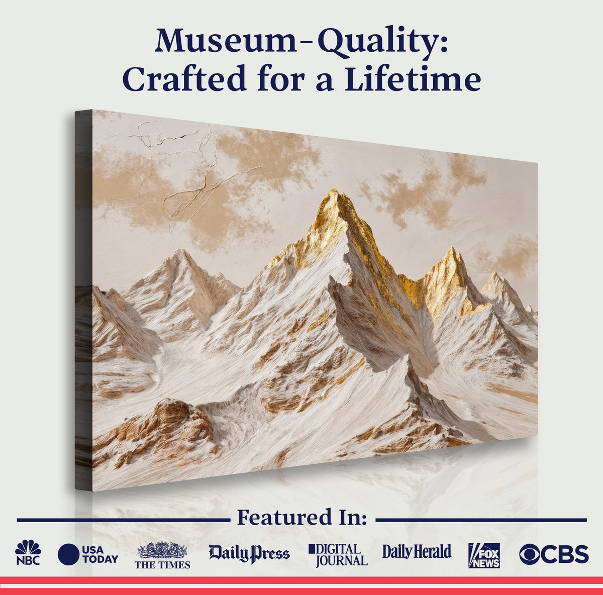 Golden Peaks Wall Art by Tailored Canvases