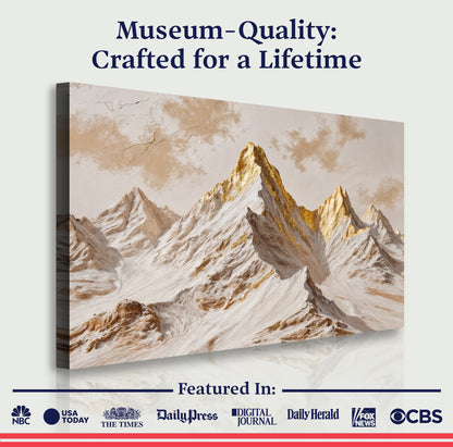 Golden Peaks Wall Art by Tailored Canvases