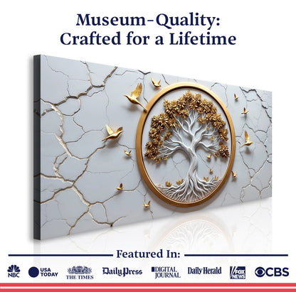 3D Celtic Tree of Life Wall Art, White canvas by Tailored Canvases, view 6