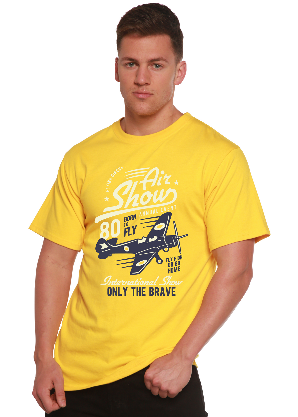 Air Show men's bamboo graphic T-shirt – view 8