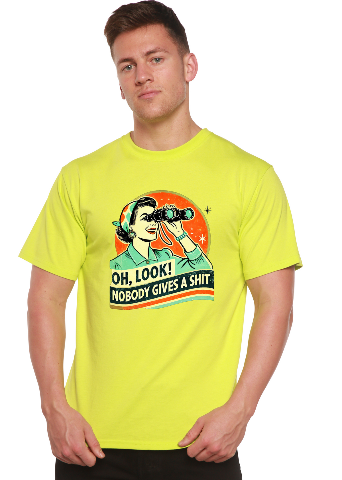 Funny Retro Woman unisex bamboo graphic T-shirt – view 9