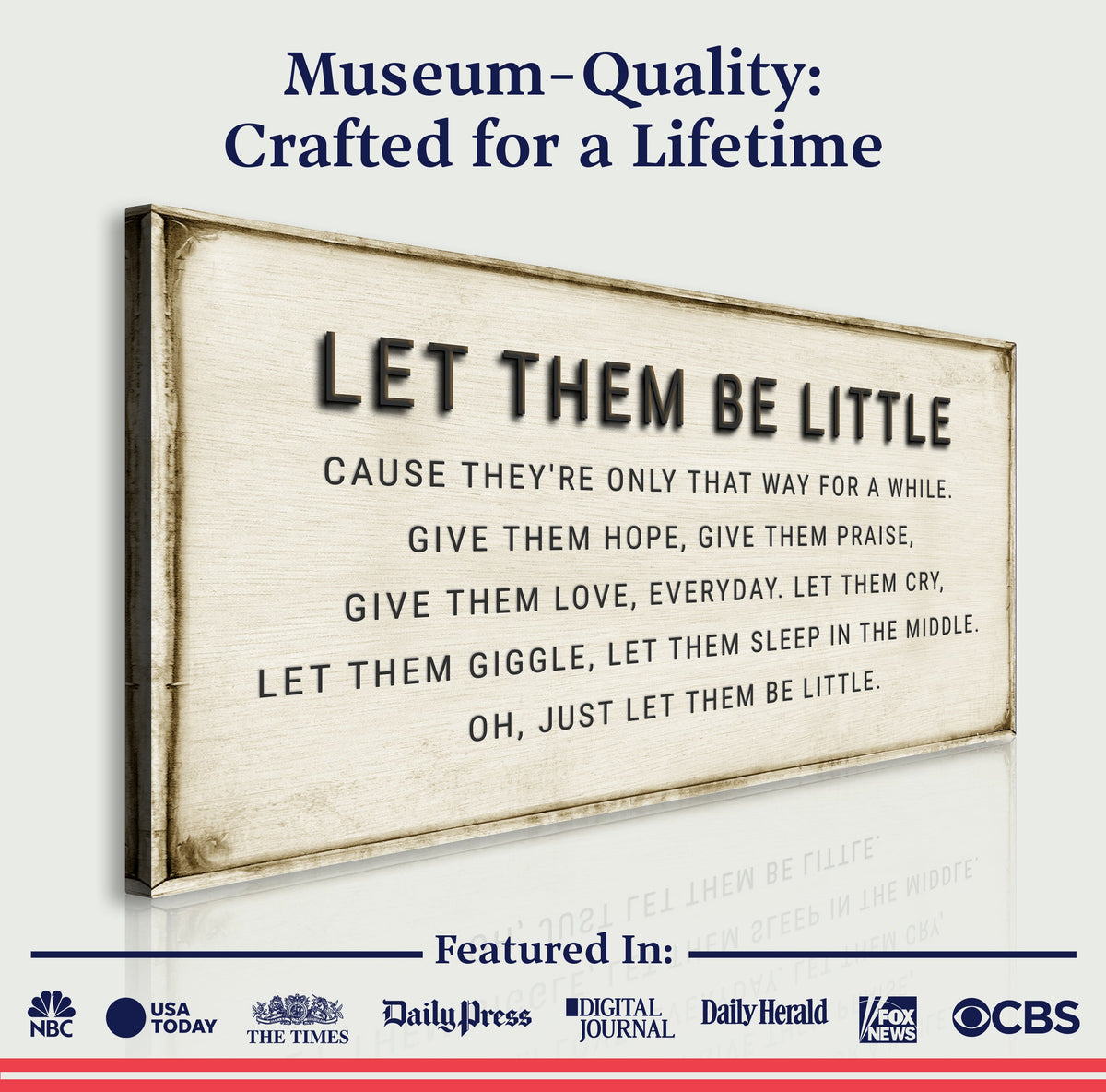 Let Them Be Little Playroom Sign by Tailored Canvases