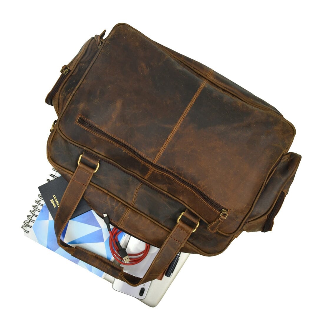 Floyd Handmade Buffalo Leather Office Briefcase by Classy Leather Bags