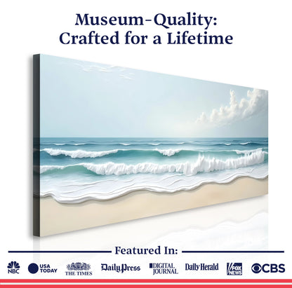 Serene Ocean Wave Coastal Wall Art XIV by Tailored Canvases