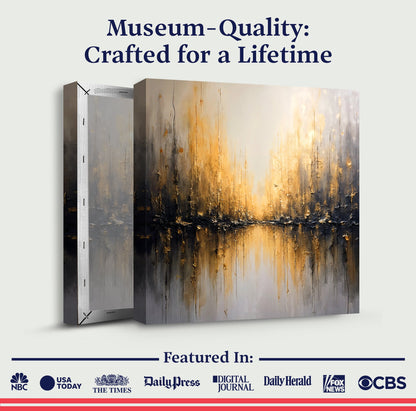 Golden Reflections Abstract Wall Art by Tailored Canvases
