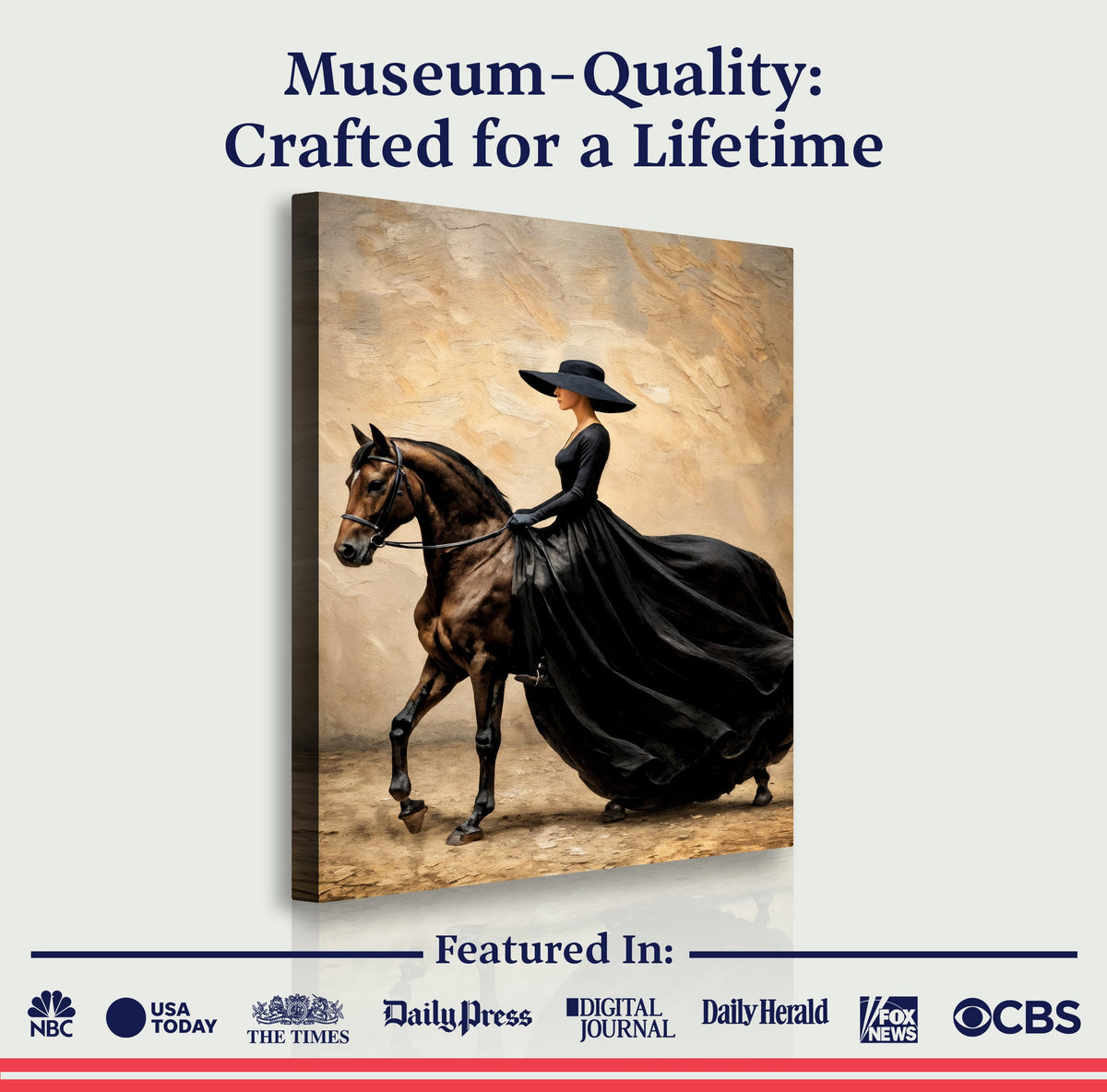 Elegant Equestrian Wall Art by Tailored Canvases