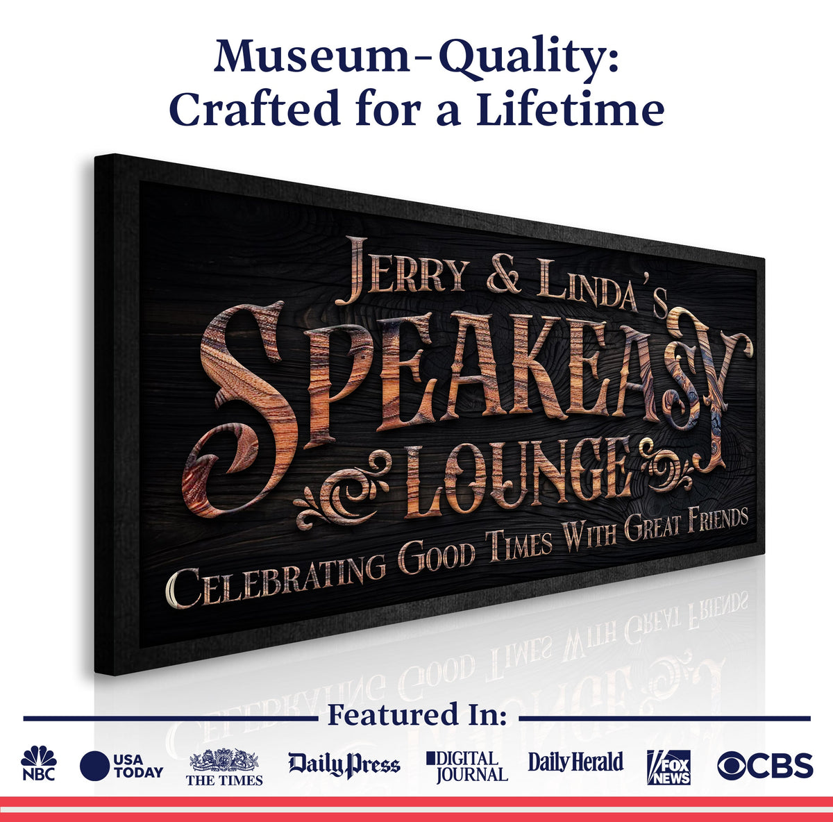 Speakeasy Lounge Wall Sign by Tailored Canvases
